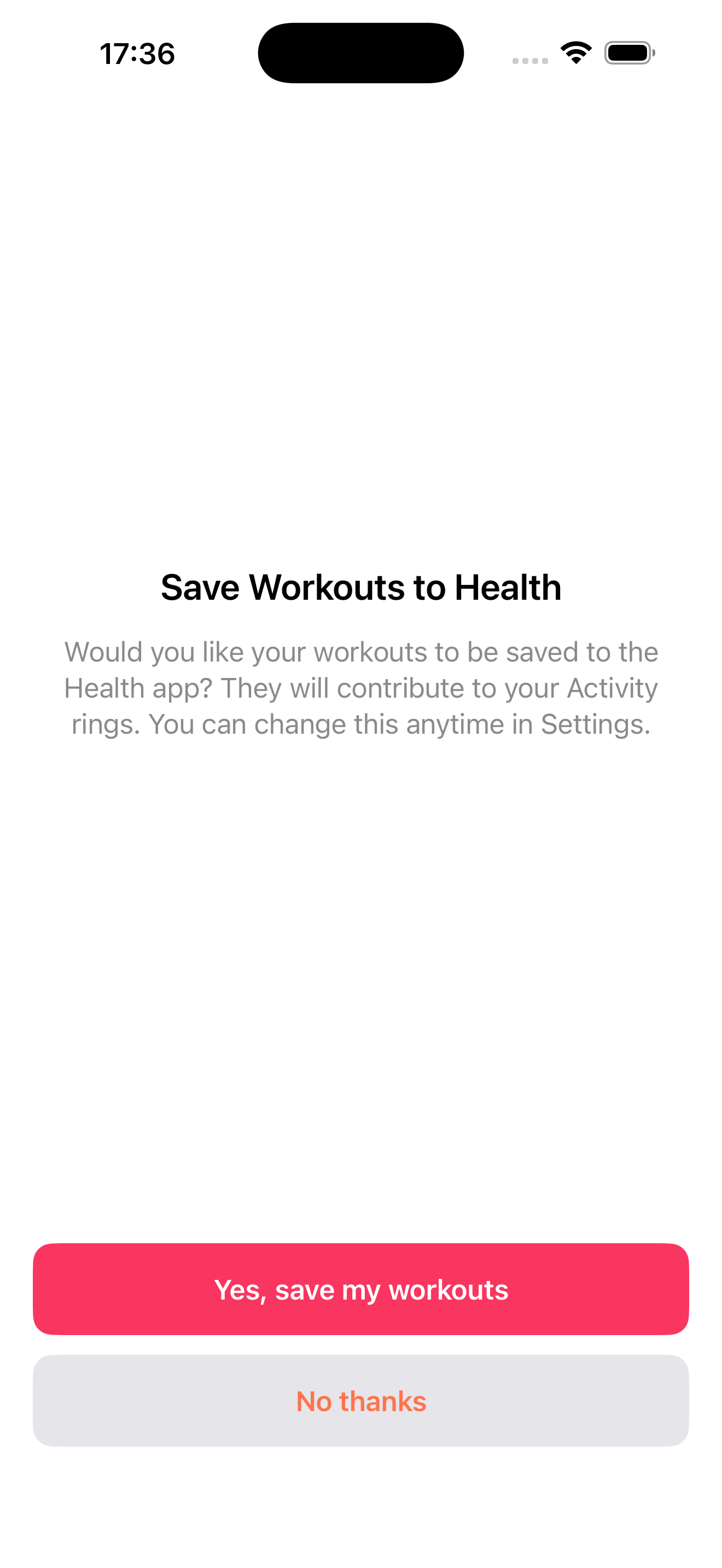 Tabata timer set to 8 rounds of 20 seconds work and 10 seconds rest